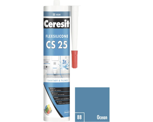 Ceresit Flexsilicone CS 25 sanitární a obkladový silikon, barva Ocean