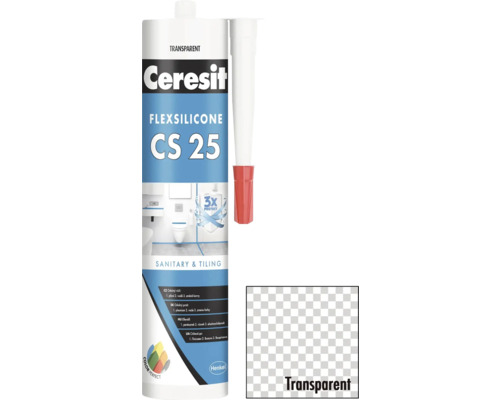 Ceresit Flexsilicone CS 25 sanitární a obkladový silikon, transparentní