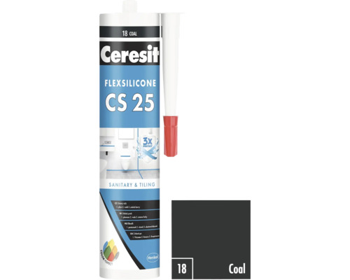 Ceresit Flexsilicone CS 25 sanitární a spárovací silikon, uhlí