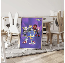 Plakát s motivem Sonic Prime v dětském pokoji