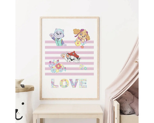 Ilustrace s motivy Tlapkové patroly v rámu