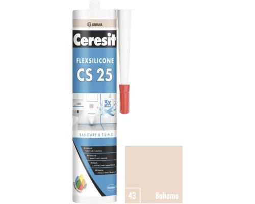 Sanitární a obkladový tmel Ceresit Flexsilicone CS 25
