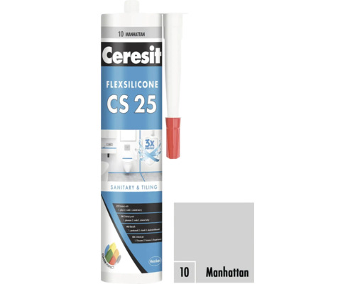 Ceresit Flexsilicone CS 25 sanitární a spárovací silikon, barva Manhattan