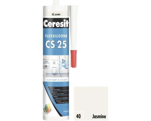 Ceresit Flexsilicone CS 25 sanitární a obkladový silikon, odstín jasmín