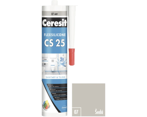 Ceresit Flexsilicone CS 25 sanitární a obkladový silikon, šedý odstín