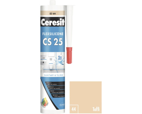 Ceresit Flexsilicone CS 25 sanitární a obkladový silikon, odstín Toffi