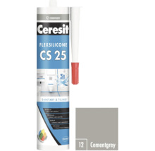 Ceresit Flexsilicone CS 25 sanitární a spárovací silikon, cementově šedá