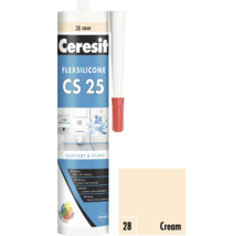 Sanitární a obkladový tmel Ceresit Flexsilicone CS 25, krémový