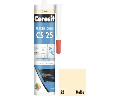 Ceresit Flexsilicone CS 25 sanitární a spárovací silikon, odstín Melba