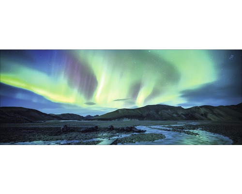 Skleněný obraz Northern lights 50x125 cm