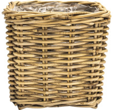 Květinový koš z ratanu s plastovou vložkou