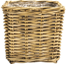 Květináč z ratanu s plastovou vložkou