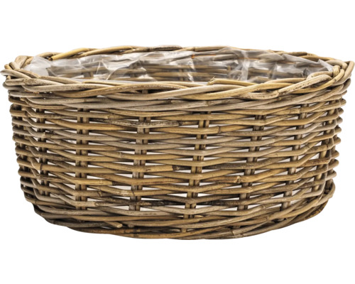 Košík z pleteného materiálu s plastovou vložkou