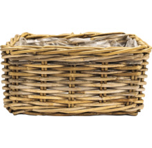 Květinový koš z ratanu s fóliovou vložkou