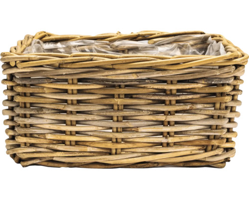 Květinový koš z ratanu s fóliovou vložkou