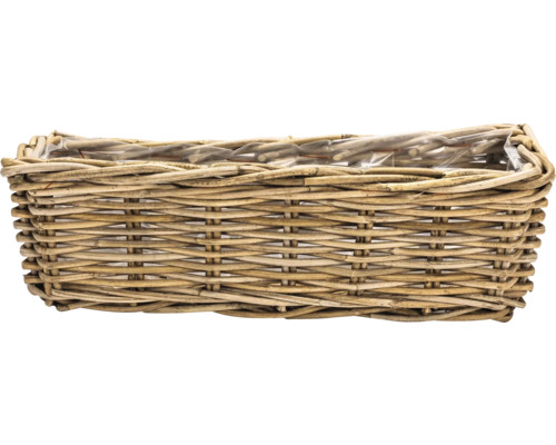 Obdélníkový květináč z ratanu