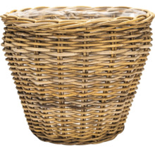 Proutěný květináč z ratanu s plastovou vložkou