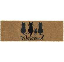 Rohožka s motivem koček a myši a nápisem Vítejte