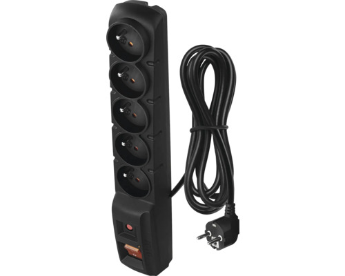 Prodlužovací kabel se čtyřmi zásuvkami a napájecím kabelem