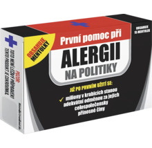 Balení produktu pro úlevu od alergií na politiky, obsahuje mentol