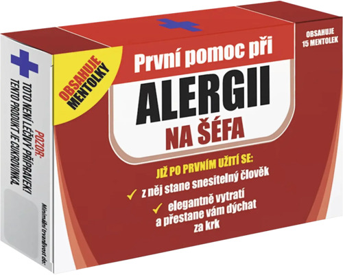 Pomoc při alergiích na šéfa s 15 mentolovými pastilkami