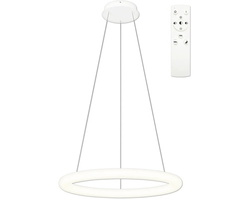 LED lustr Top Light Ringo 60Z RC 40 W 4000 lm 3000-6500 K bílý s dálkovým ovládáním LED závěsné svítidlo s kruhovým tvarem a dálkovým ovládáním pro nastavení intenzity světla.