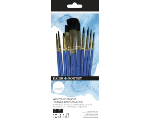 Sada akvarelových štětců Daler Rowney s deseti štětci
