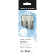 Sada vodních štětců Daler Rowney, tři kusy, malé, střední a velké velikosti
