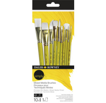 Sada štětců na smíšená média Daler Rowney Simply, 10 kusů