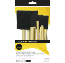 Sada pěnových štětců Daler Rowney pro smíšená média, 10 kusů