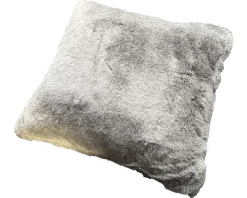 Polštářek Laza šedý 40x40 cm Čtvercový polštář z umělé kožešiny