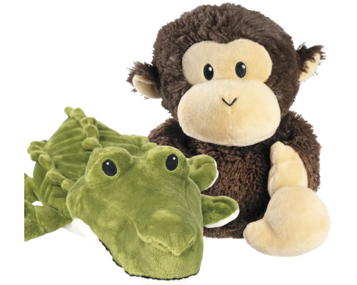 Plyšová opice a plyšový krokodýl