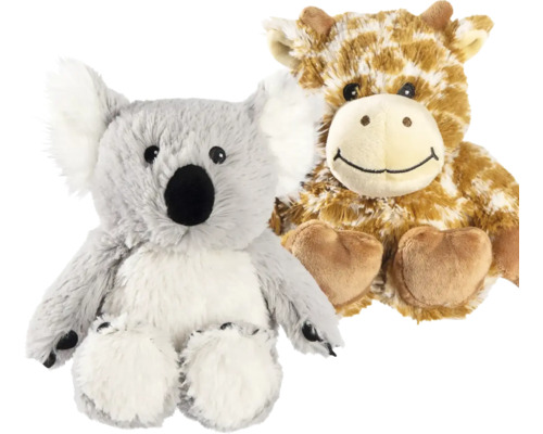 Hřejivý plyšák mini MIX druhů Plyšová koala a žirafa