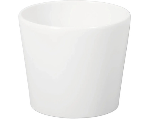 Bílý keramický květináč