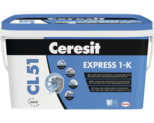 Hydroizolace Ceresit CL 51 15 kg Ceresit CL 51 Express 1-K Nano-Membrána v kbelíku