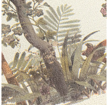 Detail textilního vzoru se stromy a listy