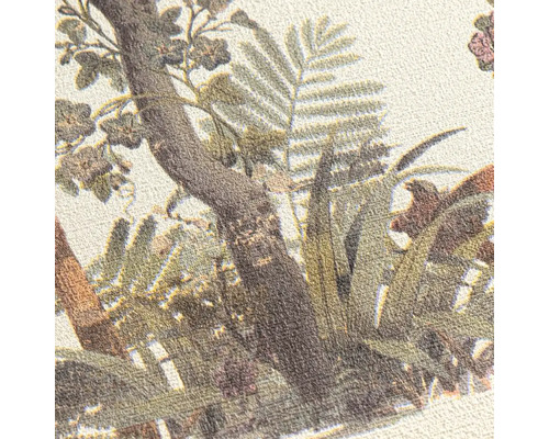 Detail textilního vzoru se stromy a listy
