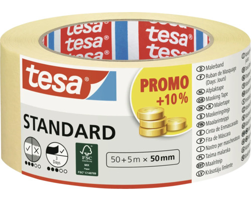Tesa Standard malířská páska, 50+5 metrů x 50 milimetrů