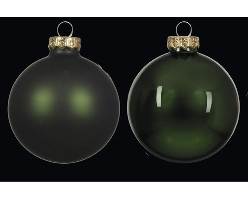 Dvě skleněné vánoční koule se závěsem