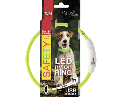 LED nylonový kruh pro psy velikosti S/M pro bezpečnost