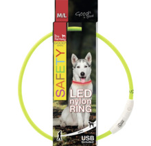 LED nylonový kruh pro psy s USB připojením