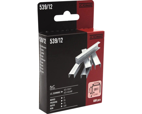 Sponky J C Schwarz 539/12, 600 kusů