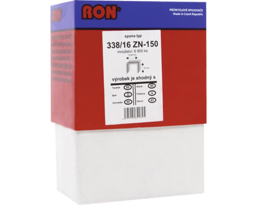 Logo RON, spony typ 338/16 ZN-150, 6900 kusů