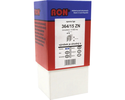 Balení sponek typ 364/15 ZN