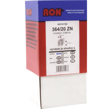 RON spony typ 364/20 ZN, balení 3600 kusů