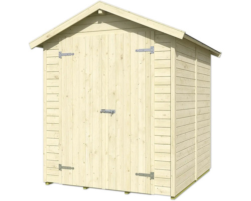 Dřevěná zahradní bouda se sedlovou střechou