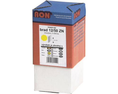 RON Brad hřebíky 12/50 ZN, balení 5000 kusů