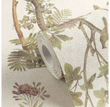 Role tapety s rostlinným vzorem