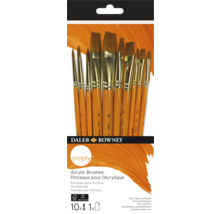 Sada akrylových štětců Daler Rowney Simply, 10 kusů