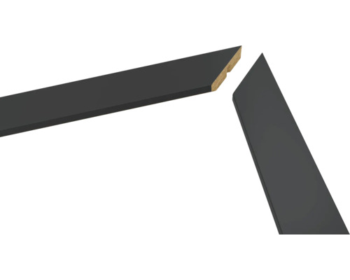 Dva černé obrazové rámy s pokosovou hranou